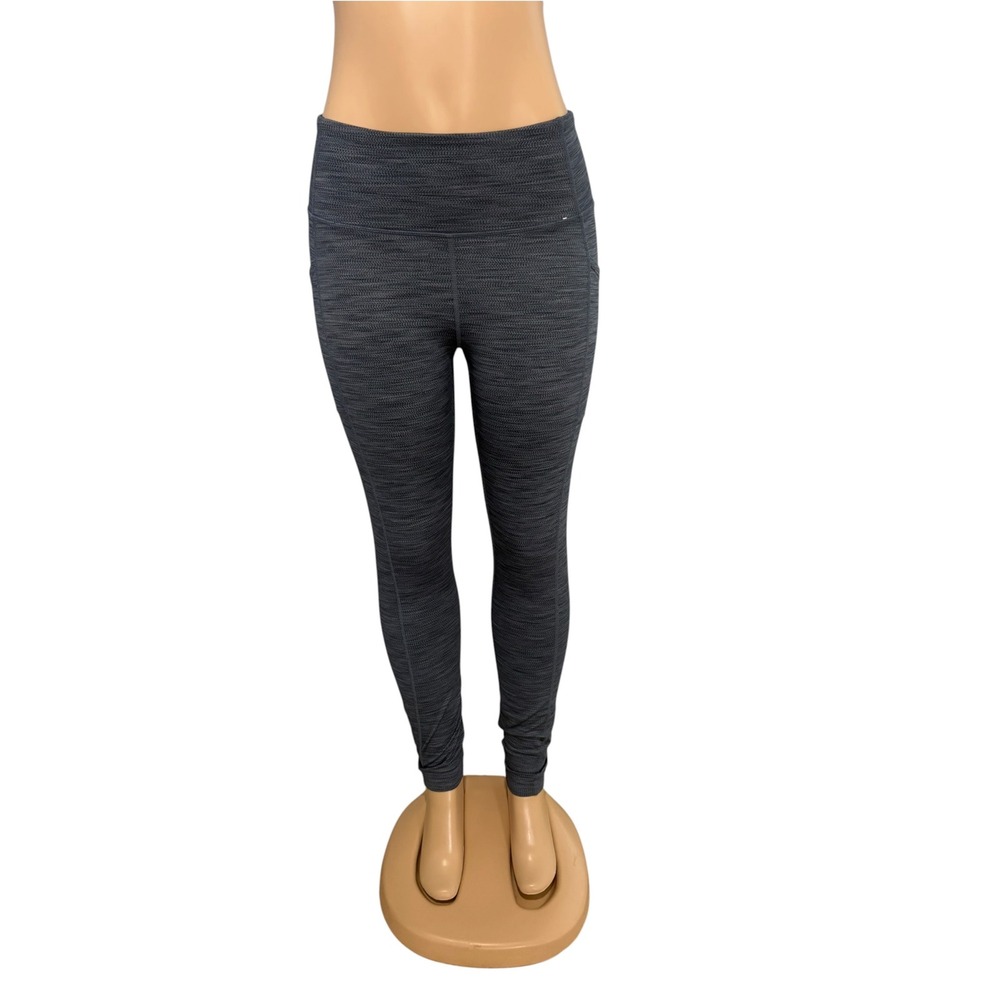 Mondetta Performance Luxury Space Dye Leggings Gray Blue Small High Waist Pocket